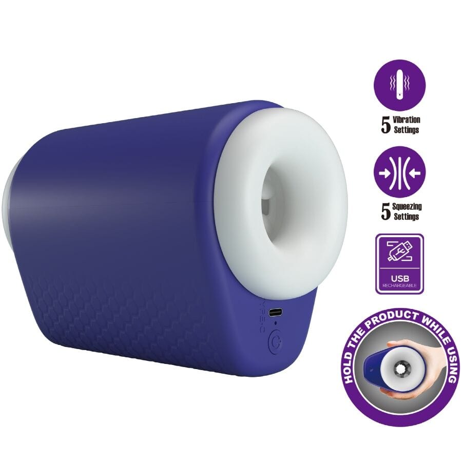 PRETTY LOVE MALE PRETTY LOVE - MASTURBATEUR POUR HOMME DJ LADY AVEC VIBRATION 5 RÉGLAGES VIOLET