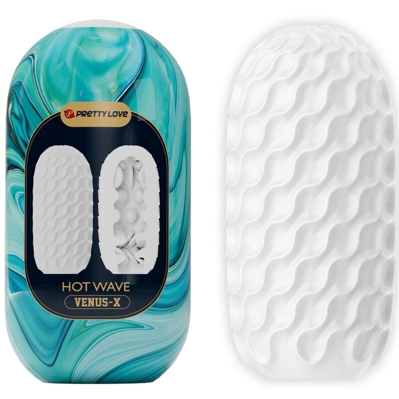 PRETTY LOVE PRETTY LOVE - MASTURBATEUR POUR HOMME EN SILICONE HOT WAVE BLANC