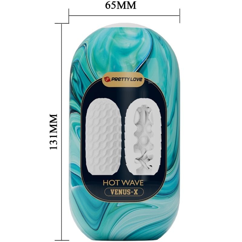 PRETTY LOVE PRETTY LOVE - MASTURBATEUR POUR HOMME EN SILICONE HOT WAVE BLANC