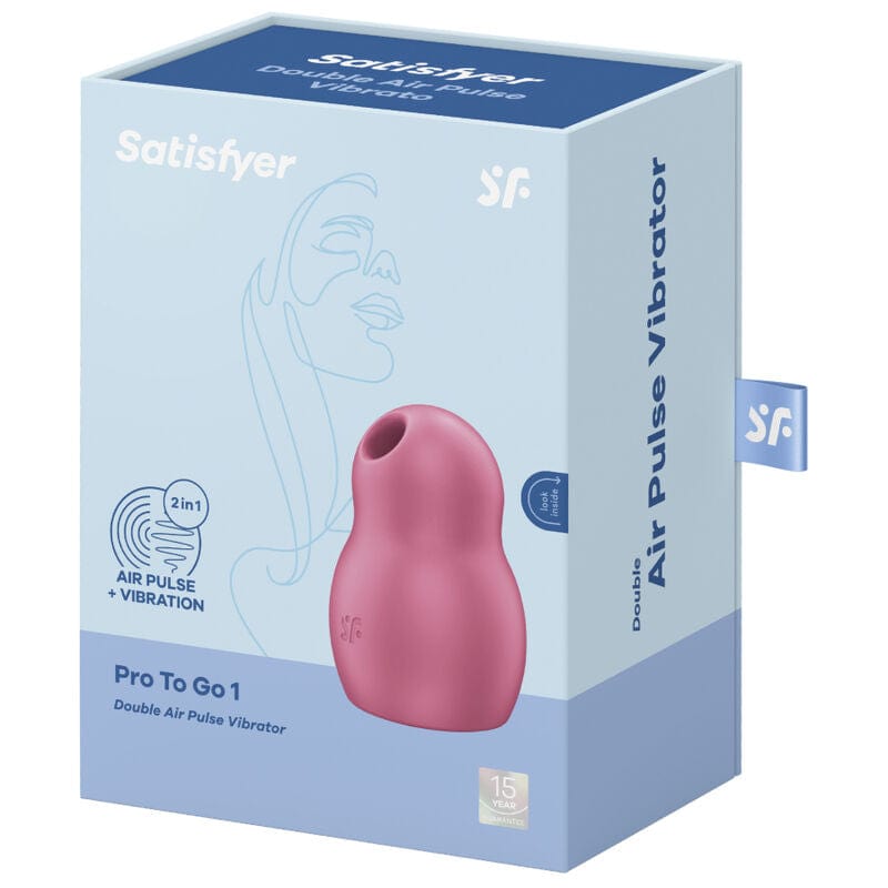 SATISFYER AIR PULSE Rouge SATISFYER - STIMULATEUR ET VIBRATEUR DOUBLE AIR PULSE PRO TO GO 1 ROUGE