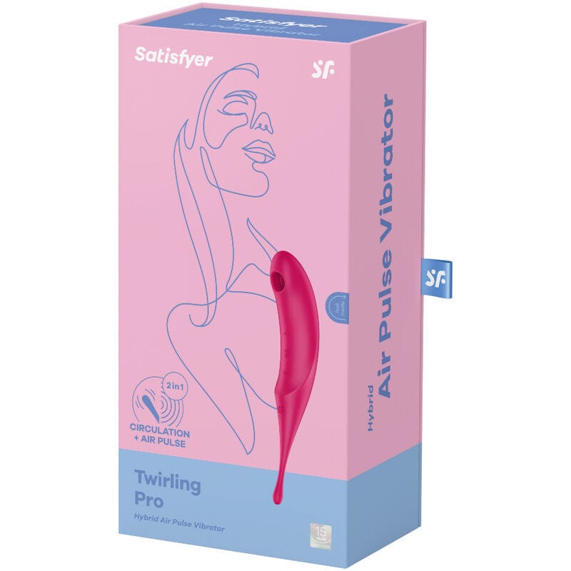 SATISFYER AIR PULSE Rouge SATISFYER - STIMULATEUR ET VIBRATEUR TWIRLING PRO AIR PULSE ROUGE