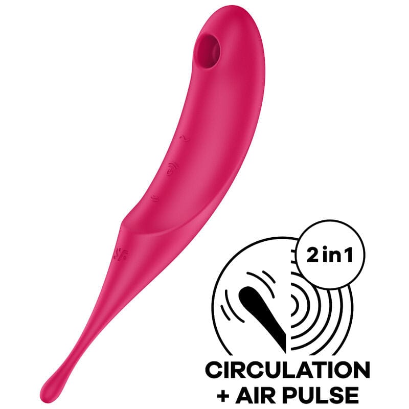 SATISFYER AIR PULSE Rouge SATISFYER - STIMULATEUR ET VIBRATEUR TWIRLING PRO AIR PULSE ROUGE