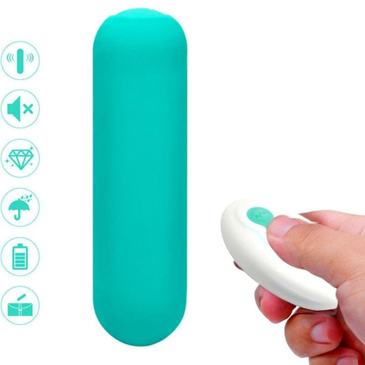 ARMONY STIMULATORS ARMONY - SPLASH JOIE VIBROMASSEUR BULLET TÉLÉCOMMANDE EN SILICONE 10 VIBRATIONS 75 X 19 CM VERT