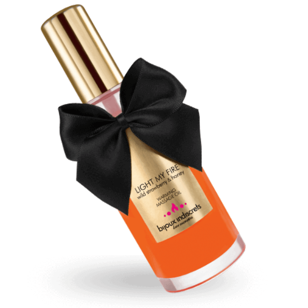 BIJOUX LOVE COSMETIQUES BIJOUX - HUILE DE MASSAGE EFFET CHALEUR ARÔME FRAISE