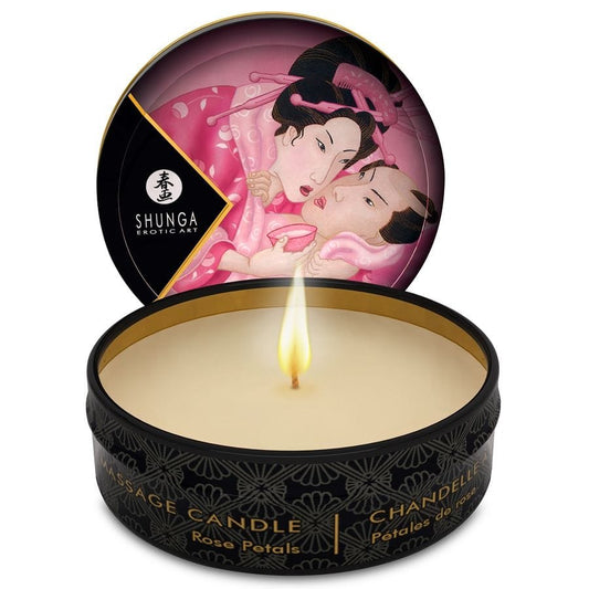 SHUNGA CANDLES Bougie de massage Shunga Mini Caress by Candelight Roses 30 ml