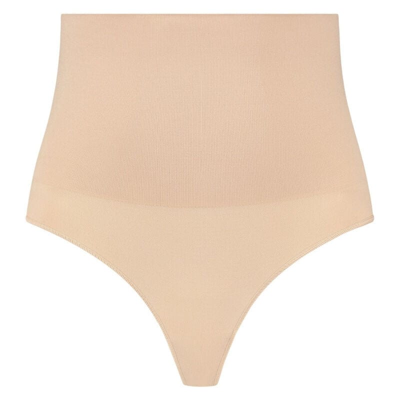 BYE BRA - UNDERWEAR M / NATURAL BYE-BRA - SLIP TAILLE HAUTE SANS POINTS STYLE STRING BEIGE TAILLE S