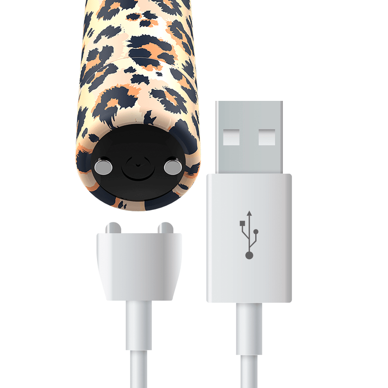 CUSTOM BULLETS CUSTOM BULLETS - MINI VIBROMASSEUR RECHARGEABLE LEOPARD 10 INTENSITIES