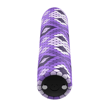 CUSTOM BULLETS CUSTOM BULLETS - MINI VIBROMASSEUR RECHARGEABLE SNAKE PURPLE MAGNETIC BULLET 10V