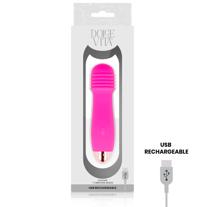 DOLCE VITA DOLCE VITA - VIBRATEUR RECHARGEABLE TROIS ROSE 7 VITESSES