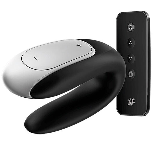SATISFYER - VIBROMASSEUR COUPLE DOUBLE FUN NOIR