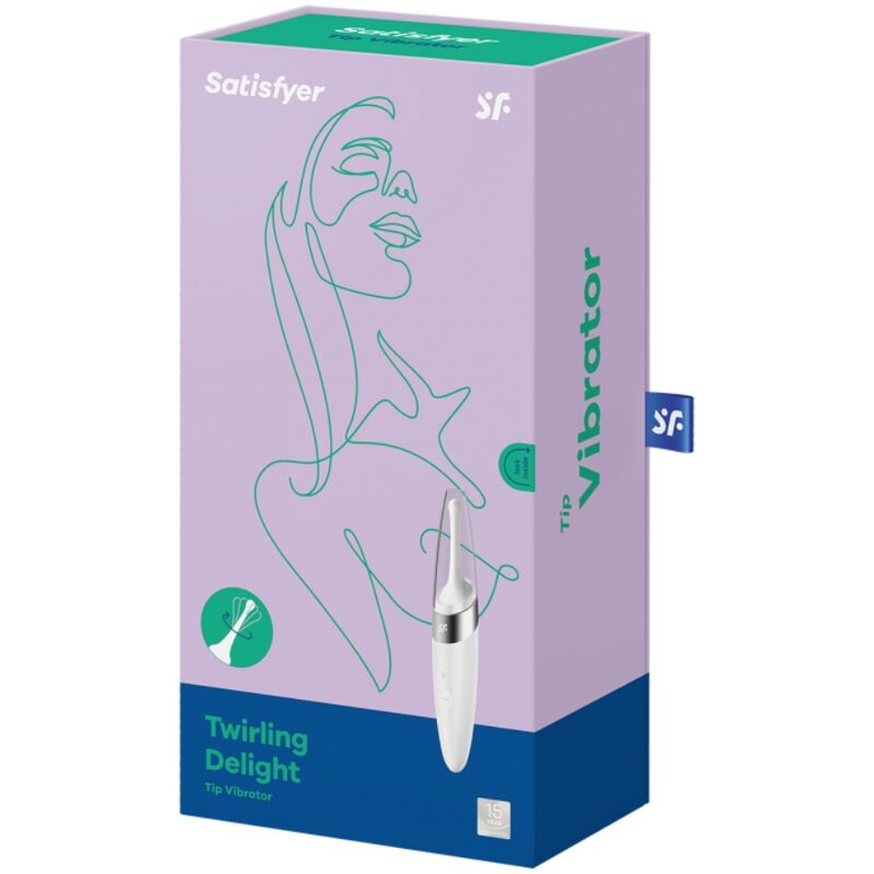SATISFYER - VIBROMASSEUR  POINTE DE CLITORIS TWIRLING DELIGHT BLANC