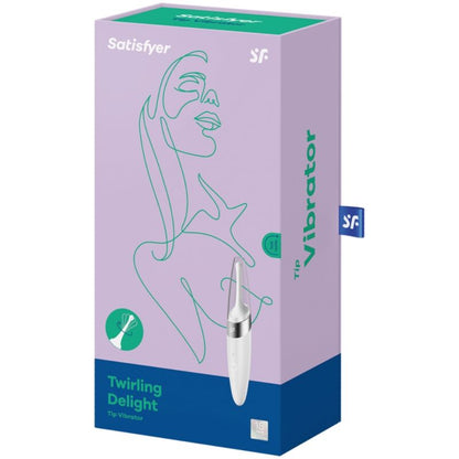 SATISFYER - VIBROMASSEUR  POINTE DE CLITORIS TWIRLING DELIGHT BLANC