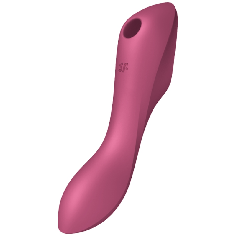 SATISFYER - STIMULATEUR CLITORIDIEN ET VIBRATEUR CURVY TRINITY 3 ROUGE