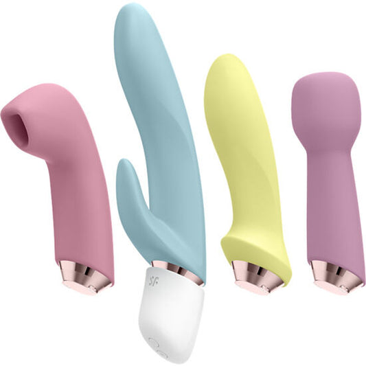 SATISFYER - MARVELOUS FOUR ENSEMBLE STIMULATEURS CLITORIDIENS VIBRATEUR ET AIR PULSE
