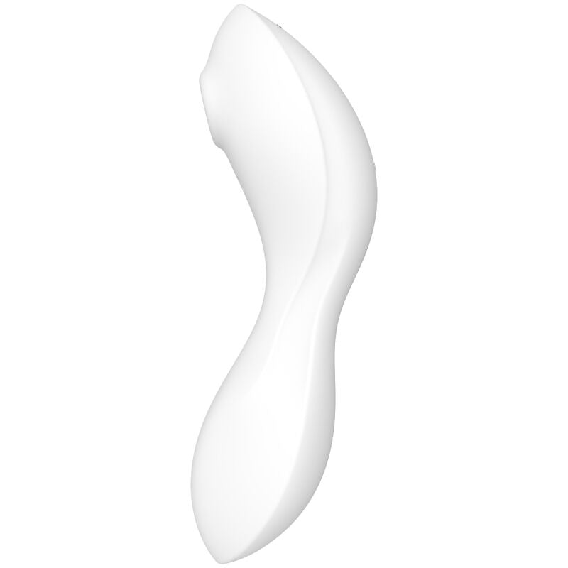 SATISFYER - APPLICATION STIMULATEUR CLITORIDIEN CURVY TRINITY 5 BLANC