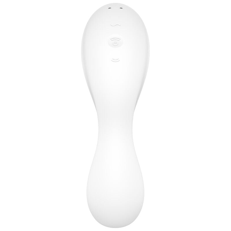 SATISFYER - APPLICATION STIMULATEUR CLITORIDIEN CURVY TRINITY 5 BLANC