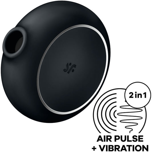 SATISFYER - STIMULATEUR CLITORIDIEN DOUBLE AIR PULSE PRO TO GO 3 NOIR