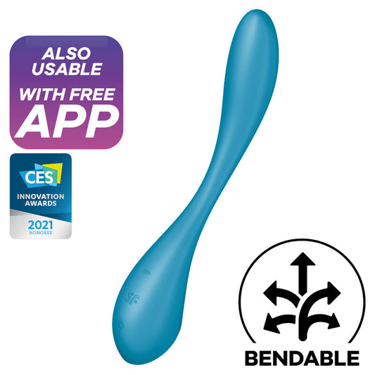 SATISFYER - VIBROMASSEUR MULTI G-SPOT FLEX 5 BLEU