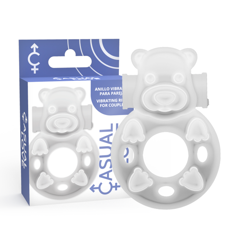 CASUAL LOVE - 26 COCKRING VIBRATEUR TRANSPARENT BUNNY