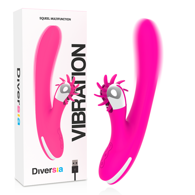 DIVERSIA - VIBROMASSEUR RABBIT 24 CM