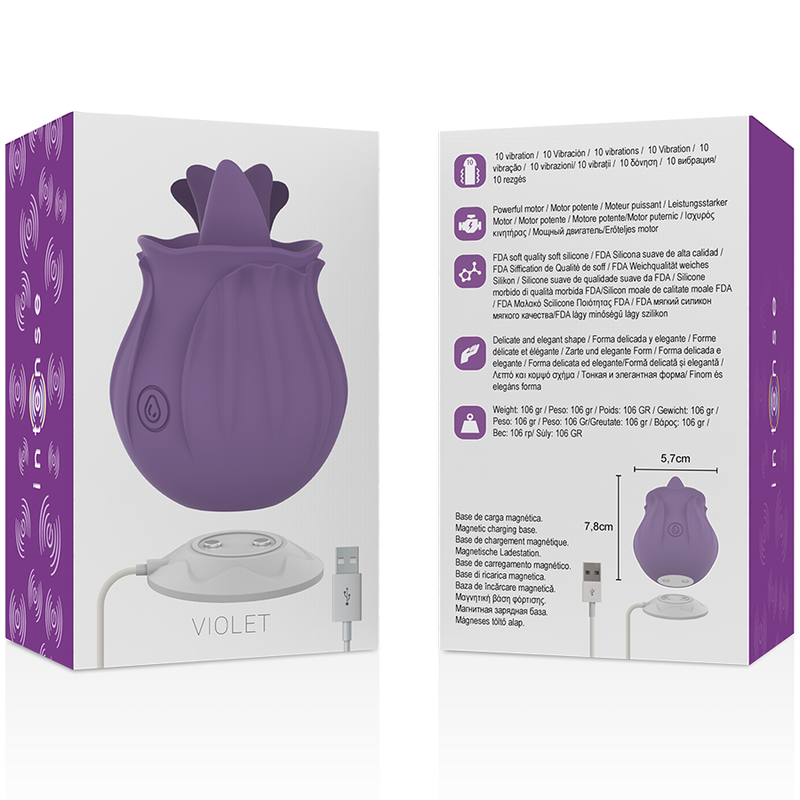 INTENSE - STIMULATEUR CLITORIDIEN 10 VIBRATIONS LILAS