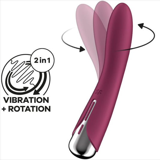 SATISFYER - SPINNING VIBE 1 VIBROMASSEUR ROTATEUR G-SPOT ROUGE