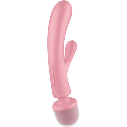 SATISFYER - MASSEUR VIBROMASSEUR RABBIT TRIPLE LOVER ROSE