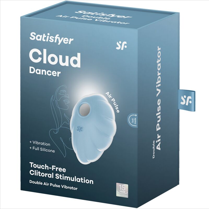 SATISFYER - STIMULATEUR CLITORIDIEN CLOUD DANCER VERT AIR PULSE