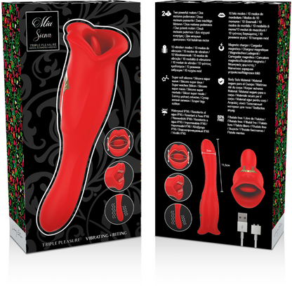 MIA - SIENA TRIPLE PLAISIR VIBRANT + MORDANT STIMULATEUR CLITORIDIEN