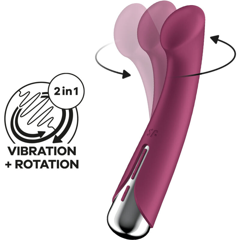 SATISFYER - SPINNING G-SPORT 1 VIBROMASSEUR STIMULATEUR CLITORIDIEN ROTATOR ROUGE