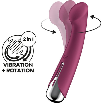 SATISFYER - SPINNING G-SPORT 1 VIBROMASSEUR STIMULATEUR CLITORIDIEN ROTATOR ROUGE