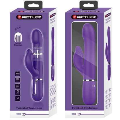 PRETTY LOVE - ZALIN PERLES VIBROMASSEUR RABBIT 4 EN 1 VIOLET