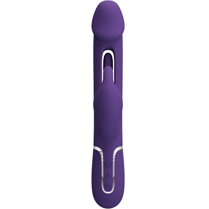 PRETTY LOVE - VIBROMASSEUR RABBIT 3 EN 1 KAMPAS  AVEC LANGUE VIOLET