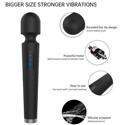 ARMONY - X POWER GRAND MASSAGE & VIBROMASSEUR 7 VIBRATIONS NOIR