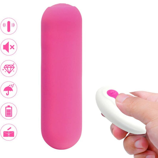ARMONY - SPLASH JOIE VIBROMASSEUR BULLET TÉLÉCOMMANDE EN SILICONE 10 VIBRATIONS 75 X 19 CM ROSE