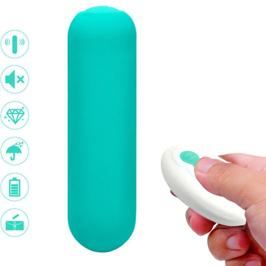 ARMONY - SPLASH JOIE VIBROMASSEUR BULLET TÉLÉCOMMANDE EN SILICONE 10 VIBRATIONS 75 X 19 CM VERT