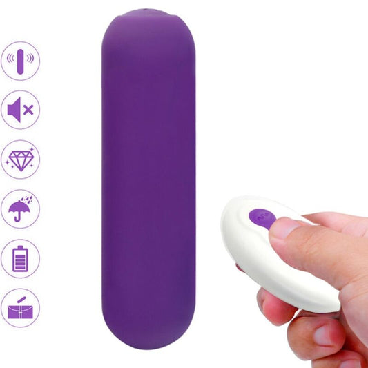 ARMONY - SPLASH JOIE VIBROMASSEUR BULLET TÉLÉCOMMANDE EN SILICONE 10 VIBRATIONS 75 X 19 CM VIOLET