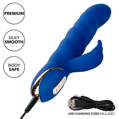 CALEXOTICS - JACK VIBROMASSEUR RABBIT WAVE MOTION BLEU