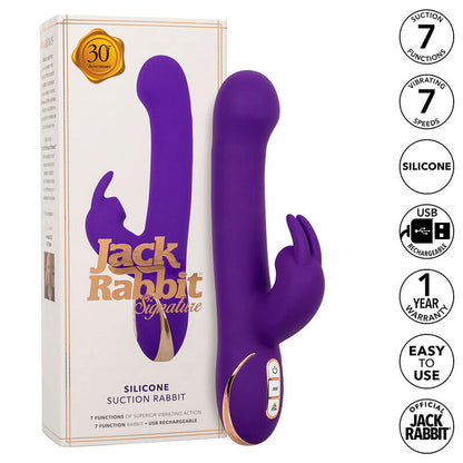 CALEXOTICS - JACK RABBIT VIBROMASSEUR ET STIMULATEUR 7 NIVEAUX DE VIBRATION ET ONDES STIMULANTES BLEU