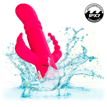 CALEXOTICS - JACK FANTASY TRIPLE VIBROMASSEUR RABBIT CHAUFFANT ROSE