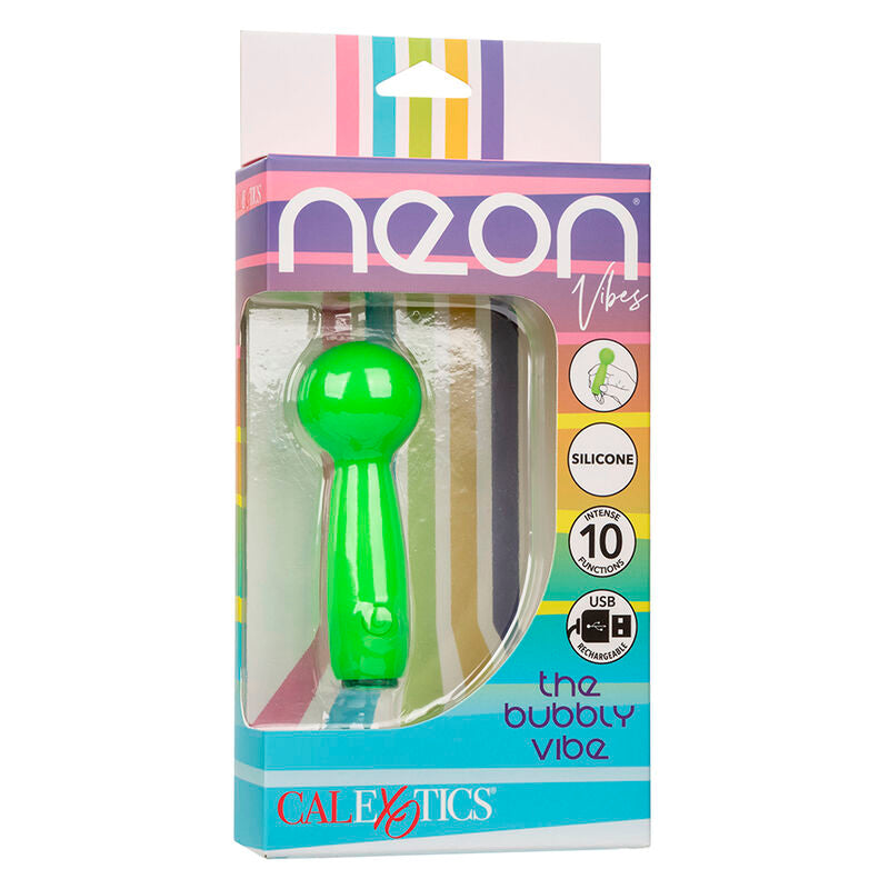 CALEXOTICS - NEON VIBES LE BUBBLY VIBE MINI VIBROMASSEUR 10 VIBRATIONS VERT