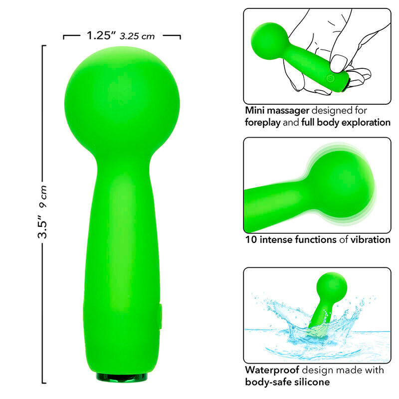 CALEXOTICS - NEON VIBES LE BUBBLY VIBE MINI VIBROMASSEUR 10 VIBRATIONS VERT