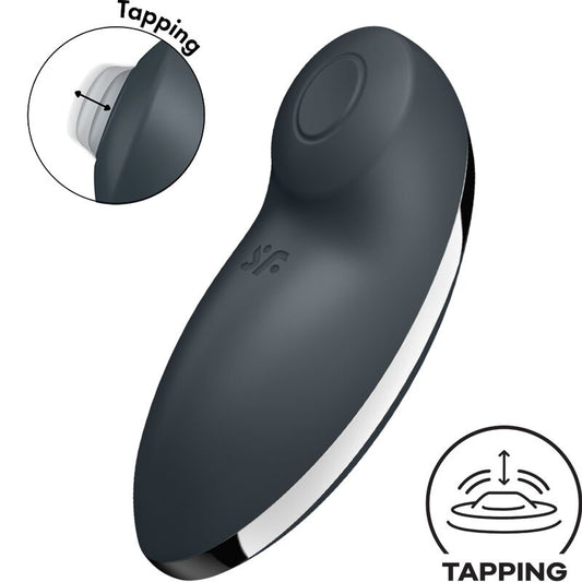 SATISFYER - TAP & CLIMAX 2 STIMULATEUR CLITORIDIEN GRIS