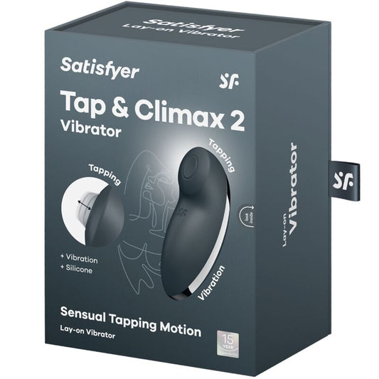 SATISFYER - TAP & CLIMAX 2 STIMULATEUR CLITORIDIEN GRIS