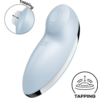 SATISFYER - TAP & CLIMAX 2 STIMULATEUR CLITORIDIEN BLEU