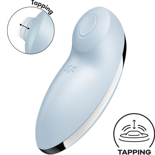 SATISFYER - TAP & CLIMAX 2 STIMULATEUR CLITORIDIEN BLEU