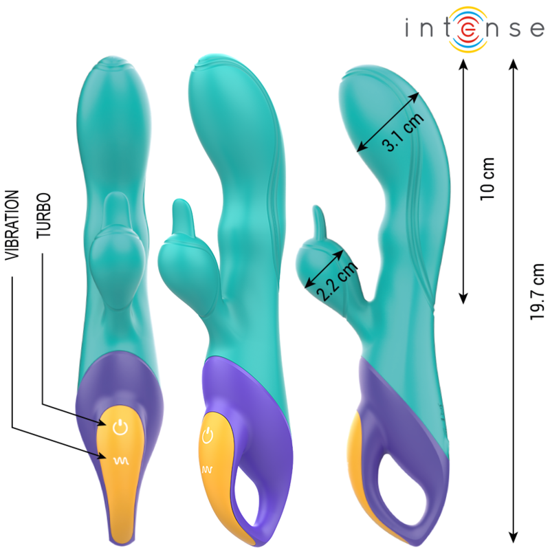 INTENSE - FRED VIBROMASSEUR RABBIT BLEU