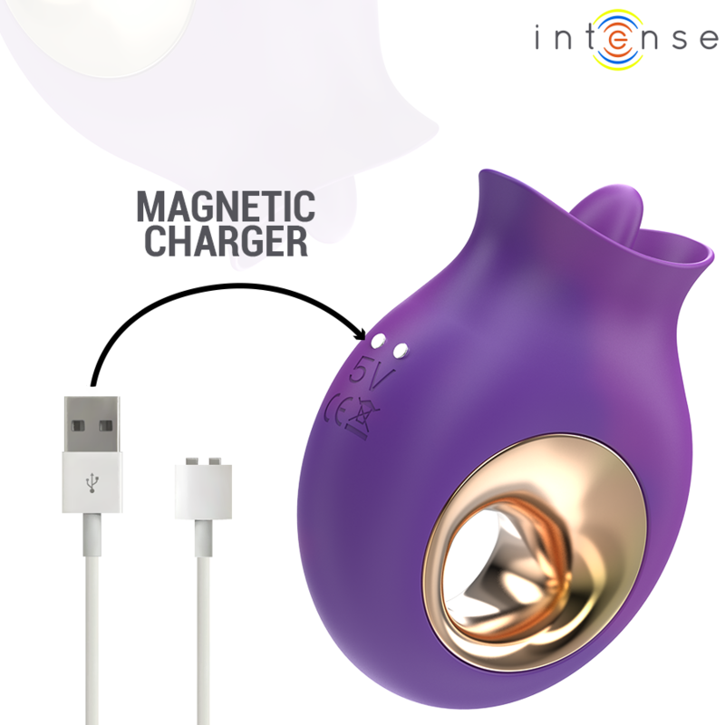 INTENSE - TULI STIMULATEUR CLITORIDIEN 9 VIBRATIONS & 9 OSCILLATIONS VIOLET