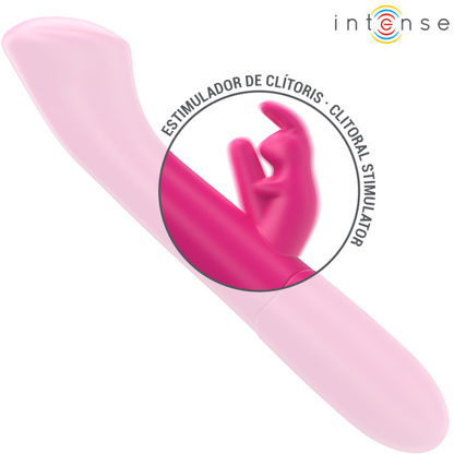 INTENSE - JULIETA VIBROMASSEUR RABBIT 18,6 CM 10 VIBRATIONS ROSE