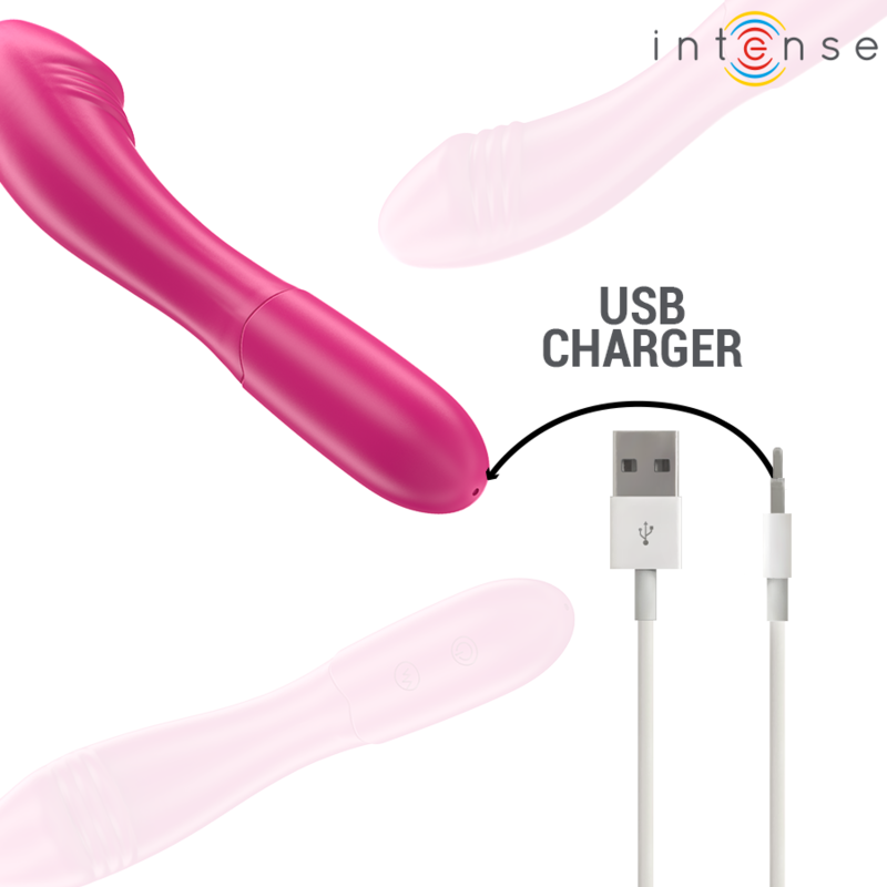 INTENSE - BELINDA VIBROMASSEUR 19 CM FLEXIBLE 10 VIBRATIONS ROSE